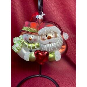 Santa and Snowman- Robert Stanley 2018 Ornament